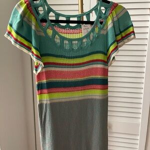 Nanette Lepore Multicolor Striped Blouse Size S